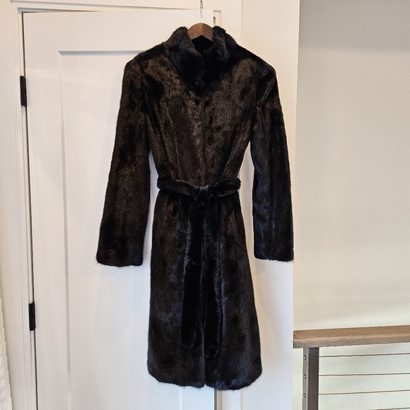 BALLEDY Black Glamma Jackets & Blazers - BALLEDY Black Glamma Mink fur coat size S